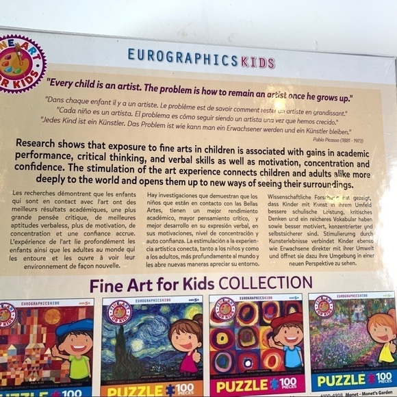 NWT EuroGraphics Kids Claude Monet's Garden - Picture 5 of 5